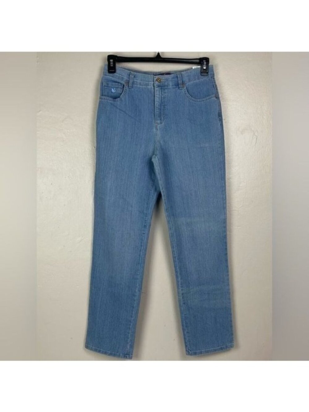 Gloria Vanderbilt Straight Leg Jeans 28x30 Women's 8 stretch Amanda light wash